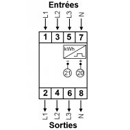 Compteur Energie 80A Triphasé
