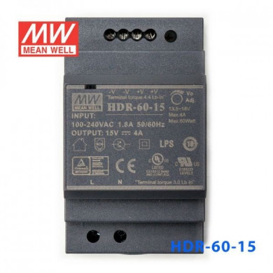 Alimentation 15VDC 4A rail DIN