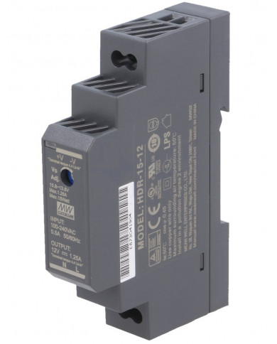 Alimentation 24VDC 0,63A rail DIN