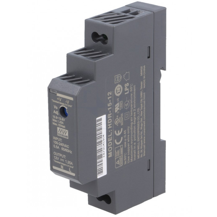 Alimentation 24VDC 0,63A rail DIN