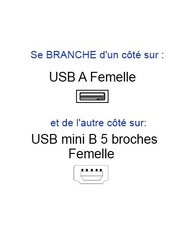 Cable USB mini B