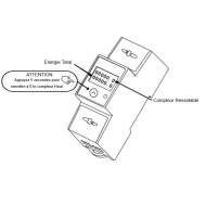 Compteur Energie (rétroéclairé) 50A